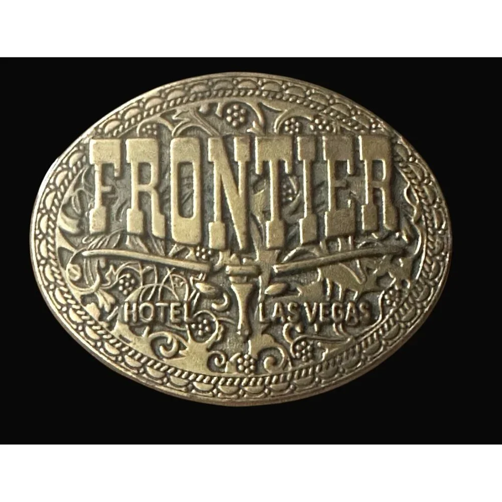 Vintage Frontier Hotel Las Vegas Belt Buckle Collectible Western Accessory